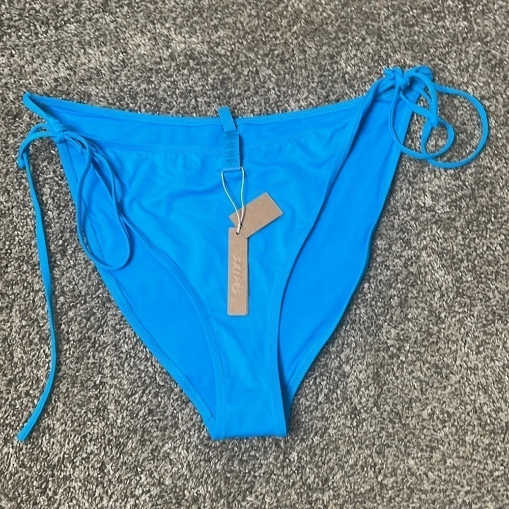 NWT Skims swim dippy tie bottom Sz 4x turquoise